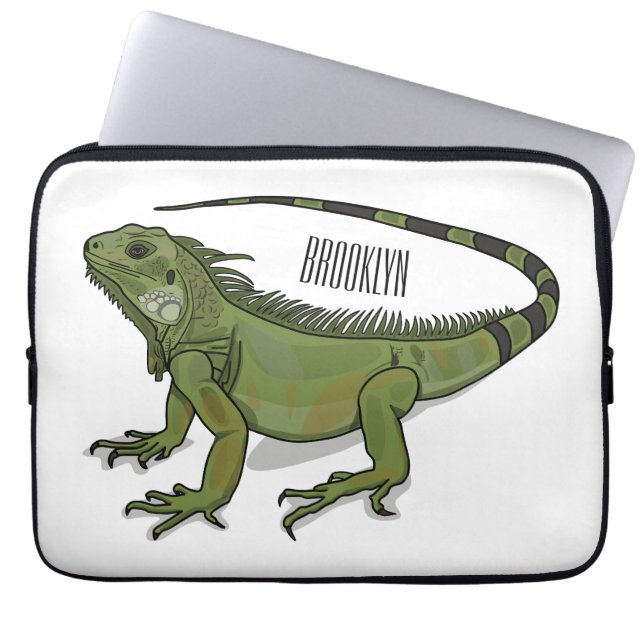 Housse Pour Ordinateur Portable Illustration d'Iguana (Devant)