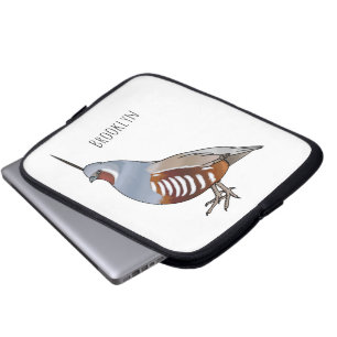 Housse Pour Ordinateur Portable Illustration d'oiseau de caille de montagne