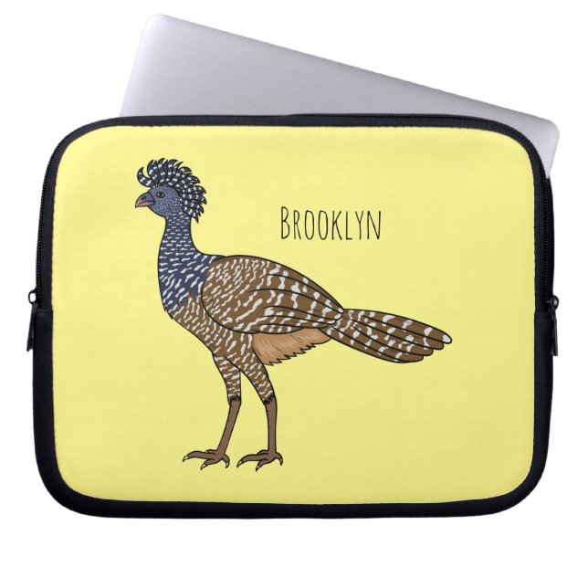 Housse Pour Ordinateur Portable Illustration d'oiseau de curassow (Devant)