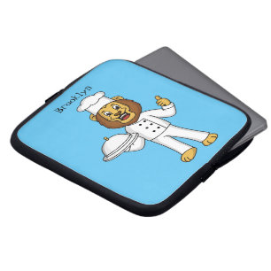 Housse Pour Ordinateur Portable Illustration du chef mignon lion