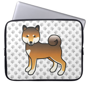 Housse Pour Ordinateur Portable Illustration du chien de dessin animé Shiba Inu au