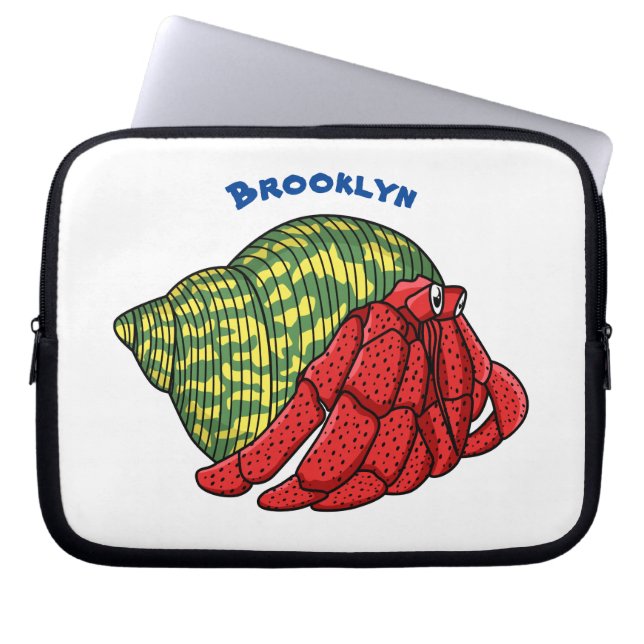 Housse Pour Ordinateur Portable Illustration du crabe mignon (Devant)