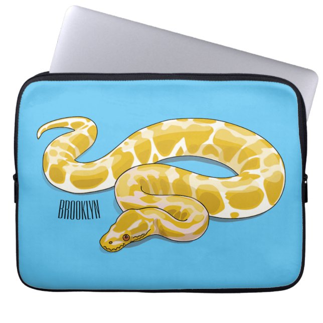 Housse Pour Ordinateur Portable Illustration du serpent python birman (Devant)