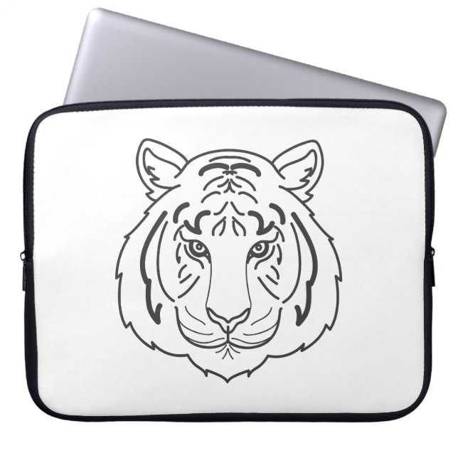 Housse Pour Ordinateur Portable Illustration du tigre (Devant)