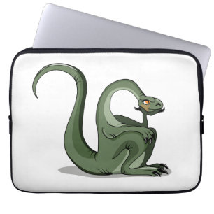 Housse Pour Ordinateur Portable Illustration D'Un Brontosaurus Caricaturé Qui Pens