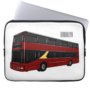 Housse Pour Ordinateur Portable Illustration d'un bus à deux étages
