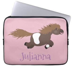 Housse Pour Ordinateur Portable Illustration d'un poney de Shetland mignon
