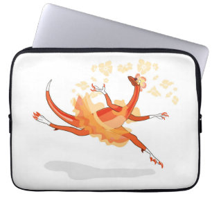 Housse Pour Ordinateur Portable Illustration D'Un Raptor Danseur Ballerina. 2
