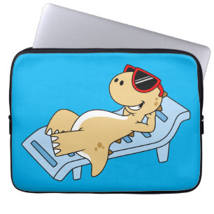 Housse Pour Ordinateur Portable Illustration D'Un Tyrannosaurus Rex Bain De Soleil