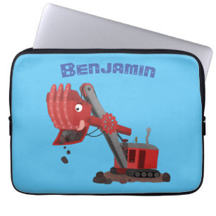 Housse Pour Ordinateur Portable Illustration d'une pelle à vapeur rouge mou