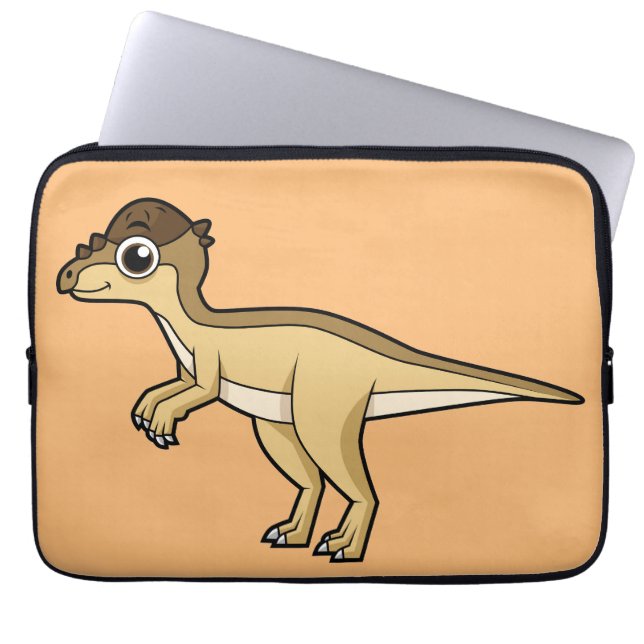 Housse Pour Ordinateur Portable Illustration Mignonne D'Un Pachycéphalosaure Dinos (Devant)