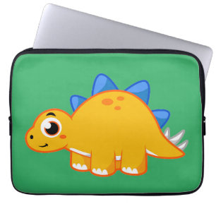 Housse Pour Ordinateur Portable Illustration Mignonne D'Un Stegosaurus.