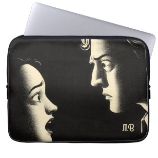Housse Pour Ordinateur Portable Illustration vintage de confrontation dramatique n