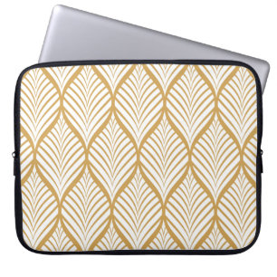 Housse Pour Ordinateur Portable illustration vintage des feuilles géométriques san