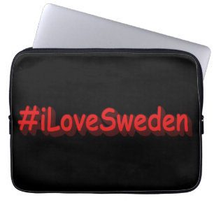 Housse Pour Ordinateur Portable "#iLoveSweden" Joli design. Commandez dès maintena