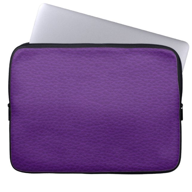 Housse Pour Ordinateur Portable Image de cuir pourpre (Devant)