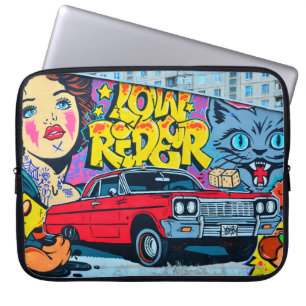 Housse Pour Ordinateur Portable Image détaillée du dessin de graffiti. Conceptuel