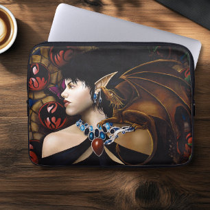 Housse Pour Ordinateur Portable Imaginaire à papillon Elf Dragon
