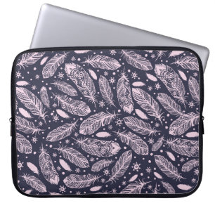 Housse Pour Ordinateur Portable Imaginaire de plumes : Création de Motifs romantiq