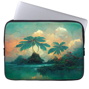 Housse Pour Ordinateur Portable Imaginaire tropical Mer & Palmiers