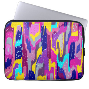 Housse Pour Ordinateur Portable Impression Abstraite colorée avec points amusants