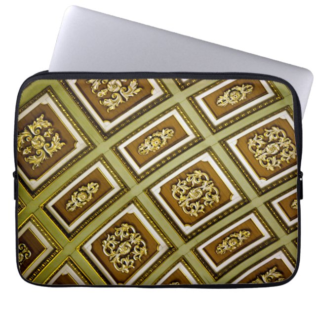 Housse Pour Ordinateur Portable Impression d'architecture verte et Brown (Devant)