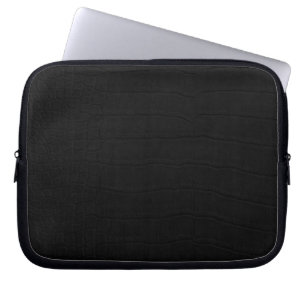 Housse Pour Ordinateur Portable Impression de peau de crocodile noir