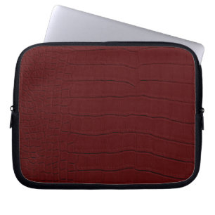 Housse Pour Ordinateur Portable Impression de peau de crocodile rouge