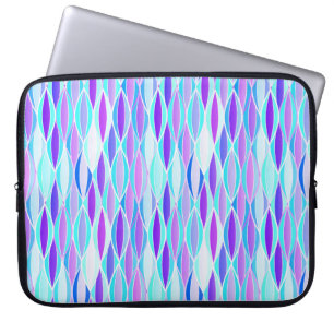 Housse Pour Ordinateur Portable Impression du ruban du milieu du siècle - violet e