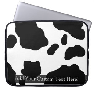 Housse Pour Ordinateur Portable Impression personnalisée de vache amusante