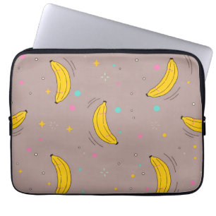Housse Pour Ordinateur Portable Imprimé tout en bananes mignonnes
