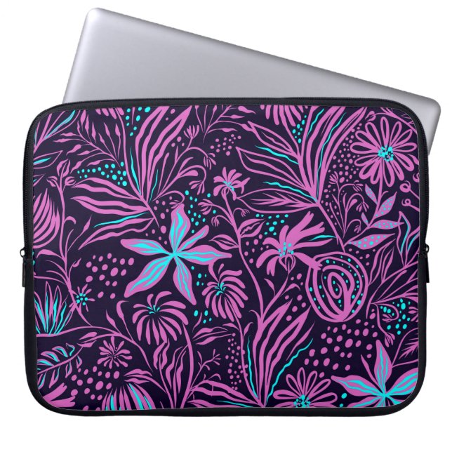Housse Pour Ordinateur Portable Imprimer le dessin de feuilles motifs (Devant)