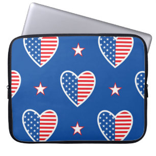 Housse Pour Ordinateur Portable Indépendance américaine : Motif Vintage patriotiqu