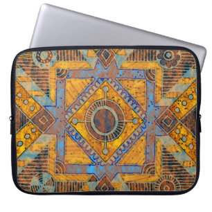 Housse Pour Ordinateur Portable Indian Floral Paisley : Médaillon ethnique.