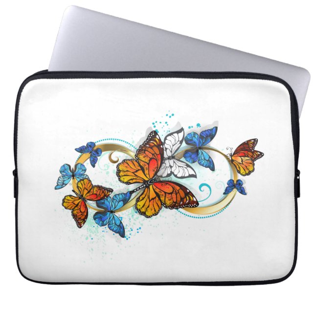 Housse Pour Ordinateur Portable Infinité de papillons monarques (Devant)