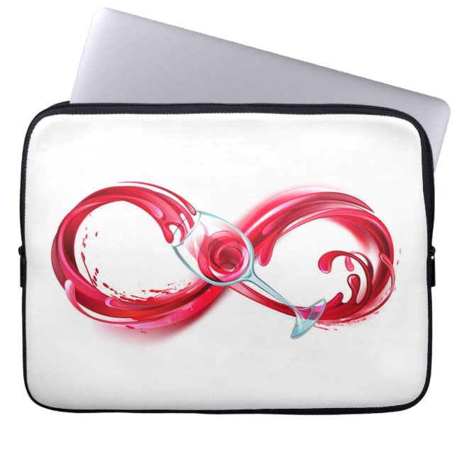 Housse Pour Ordinateur Portable Infinity with Red Wine (Devant)