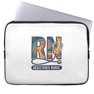 Housse Pour Ordinateur Portable Infirmière diplômée IR vintage vecteur de concepti