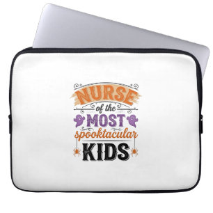 Housse Pour Ordinateur Portable Infirmière Halloween Spooktacular Enfants Design V
