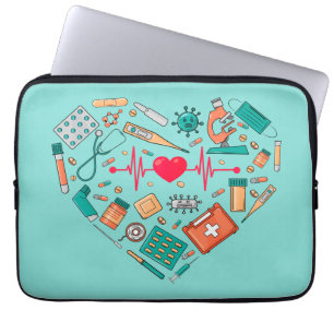 Housse Pour Ordinateur Portable Infirmière Infirmière Outil Coeur