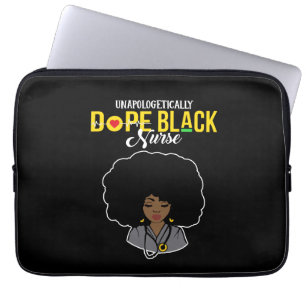 Housse Pour Ordinateur Portable Infirmière noire sans apologie