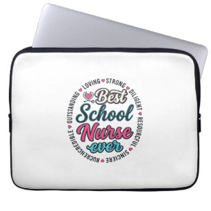 Housse Pour Ordinateur Portable Infirmière scolaire Ever Vintage Gravure Shirt Des