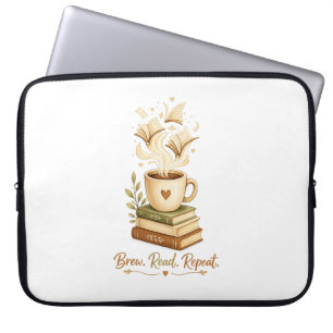 Housse Pour Ordinateur Portable Infuse. Lis. Répète. Café Cosy et Amoureux de Li