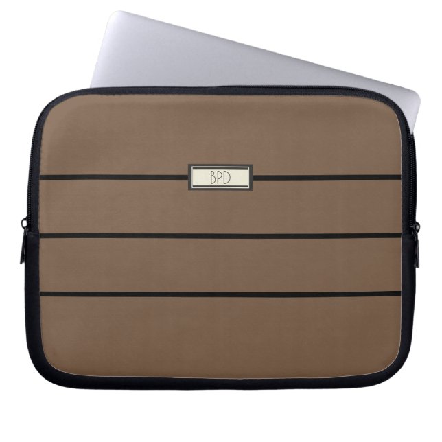 Housse Pour Ordinateur Portable Initiales Monogrammes Classiques Modernes Design B (Devant)