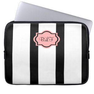 HOUSSE POUR ORDINATEUR PORTABLE IPAD CHICS SLEEVE_04 ROUGISSENT PINK/WHITE/BLACK