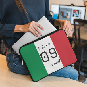Housse Pour Ordinateur Portable Italie National Football Tricolore Personnalisé