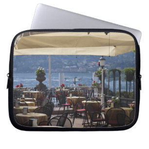 Housse Pour Ordinateur Portable Italie, province de Côme, Bellagio. Café au bord d