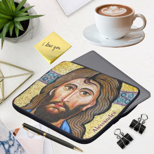Housse Pour Ordinateur Portable Italien Mosaïque Jésus Christ Personnalisé Prêtre