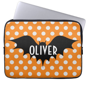 Housse Pour Ordinateur Portable Itinéraire d'Halloween ou traiter monogramme perso