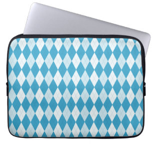 Housse Pour Ordinateur Portable Jacquard bleu Peacock Petite forme diamant
