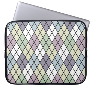 Housse Pour Ordinateur Portable Jacquard des diamants Pastel